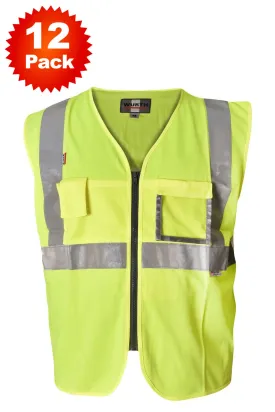 12 Pack High Visibility Safety Reflective Vest