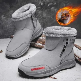 2024 Men Winter Plush Thicken Fishing Boots Fashion Casual Sports Shoes Outdoor Warm Non Slip High Top Climbing Shoes Snow Boots