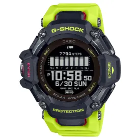 Casio G-Shock GBD-H2000 Lineup G-SQUAD Bluetooth® Tough Solar Multi-Sport Series Bio-Based Yellow Resin Band Watch GBDH2000-1A9 GBD-H2000-1A9