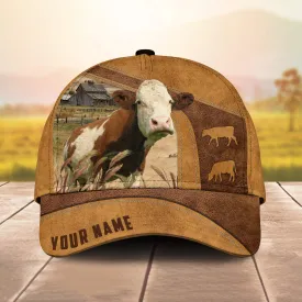 Custom Name Fleckvieh Cattle Cap , Cattle Hat, Farm Baseball Hat, Cap Hat For Farmer Farm Lover