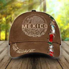 Customized 3D Full Printed Unisex Mexico Classic Cap, Mexican Baseball Hat For Travel Summer