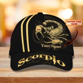 Customized Scorpio Baseball Cap Hat, 3D Full Printed Scorpio Hat, Scorpio Cap