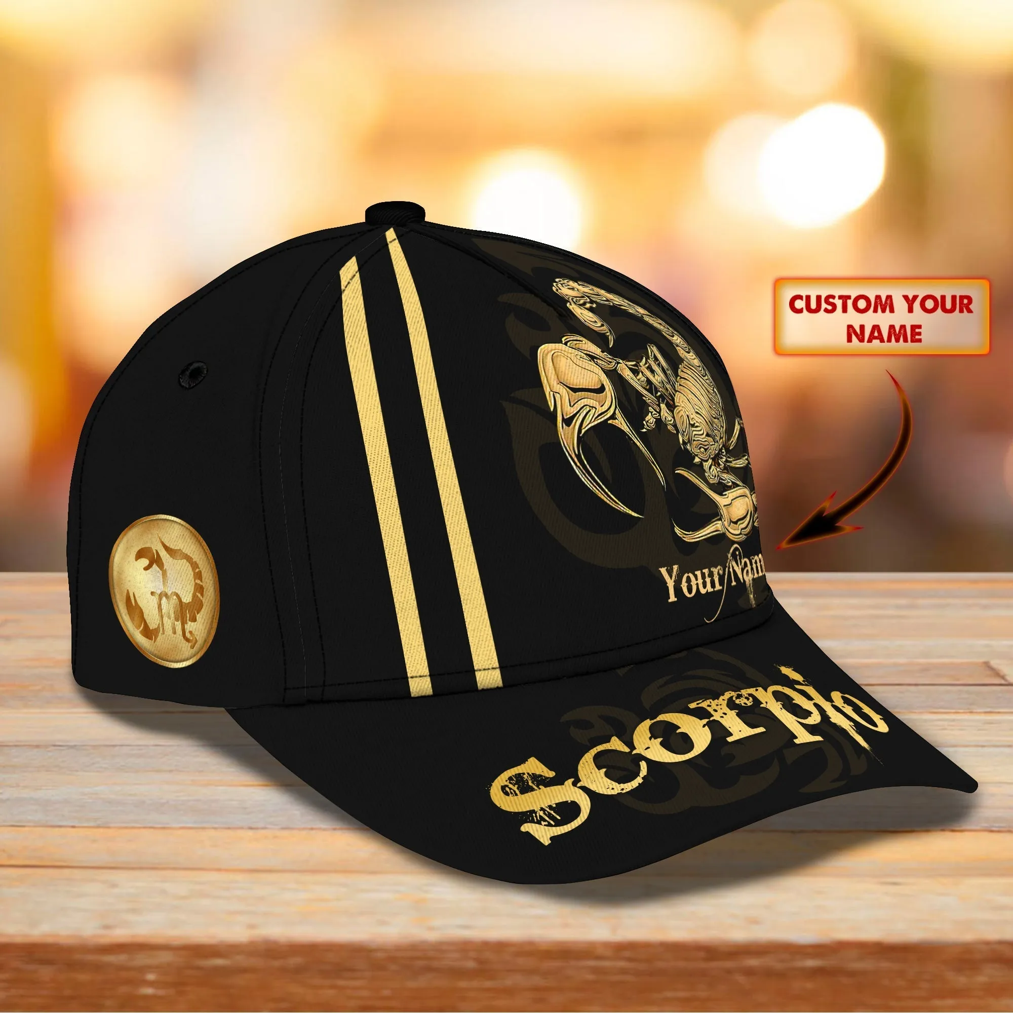 Customized Scorpio Baseball Cap Hat, 3D Full Printed Scorpio Hat, Scorpio Cap