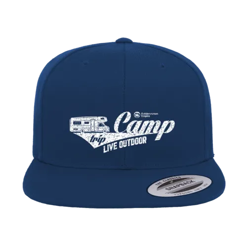 Embroidered Camp Flat Cap