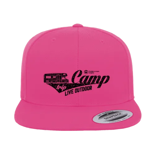 Embroidered Camp Flat Cap