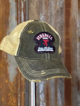 Fireball Hat- Black Snapback