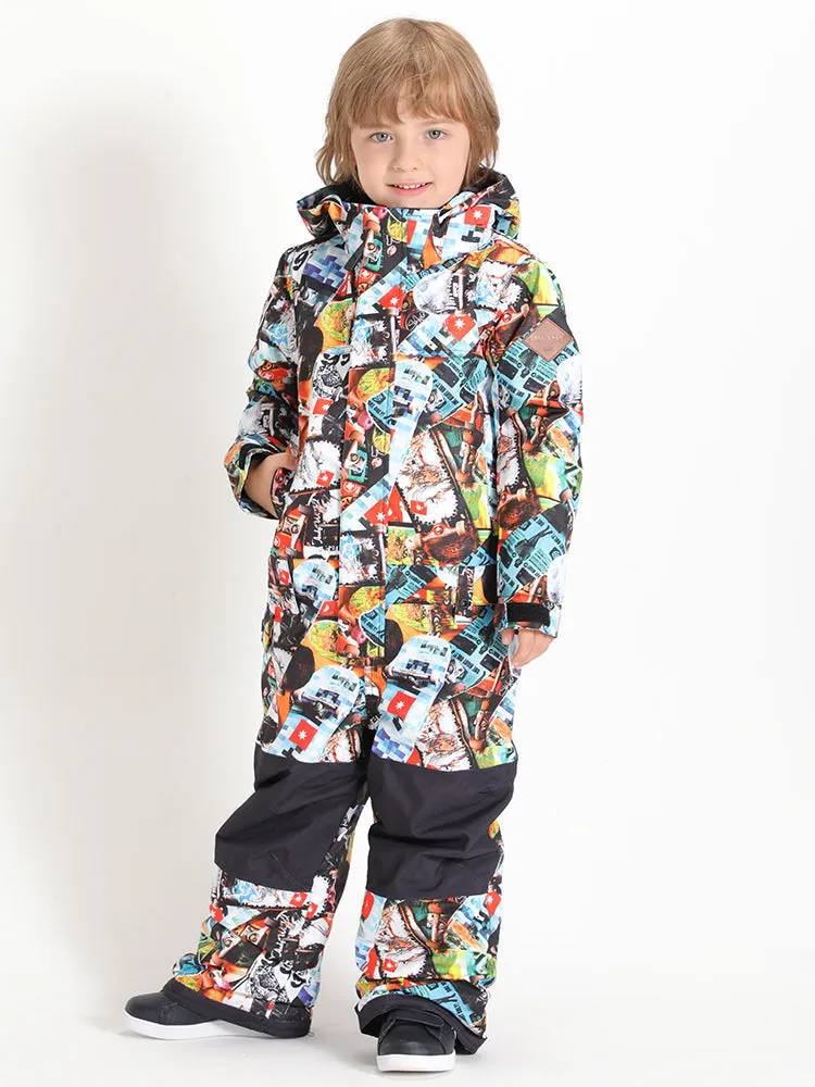 Kid's Cartoon One Piece Snowboard Suit