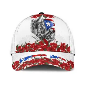 Maga Flower Puerto Rico Classic Cap Hat, Hibiscus Puerto Rico Cap Hat