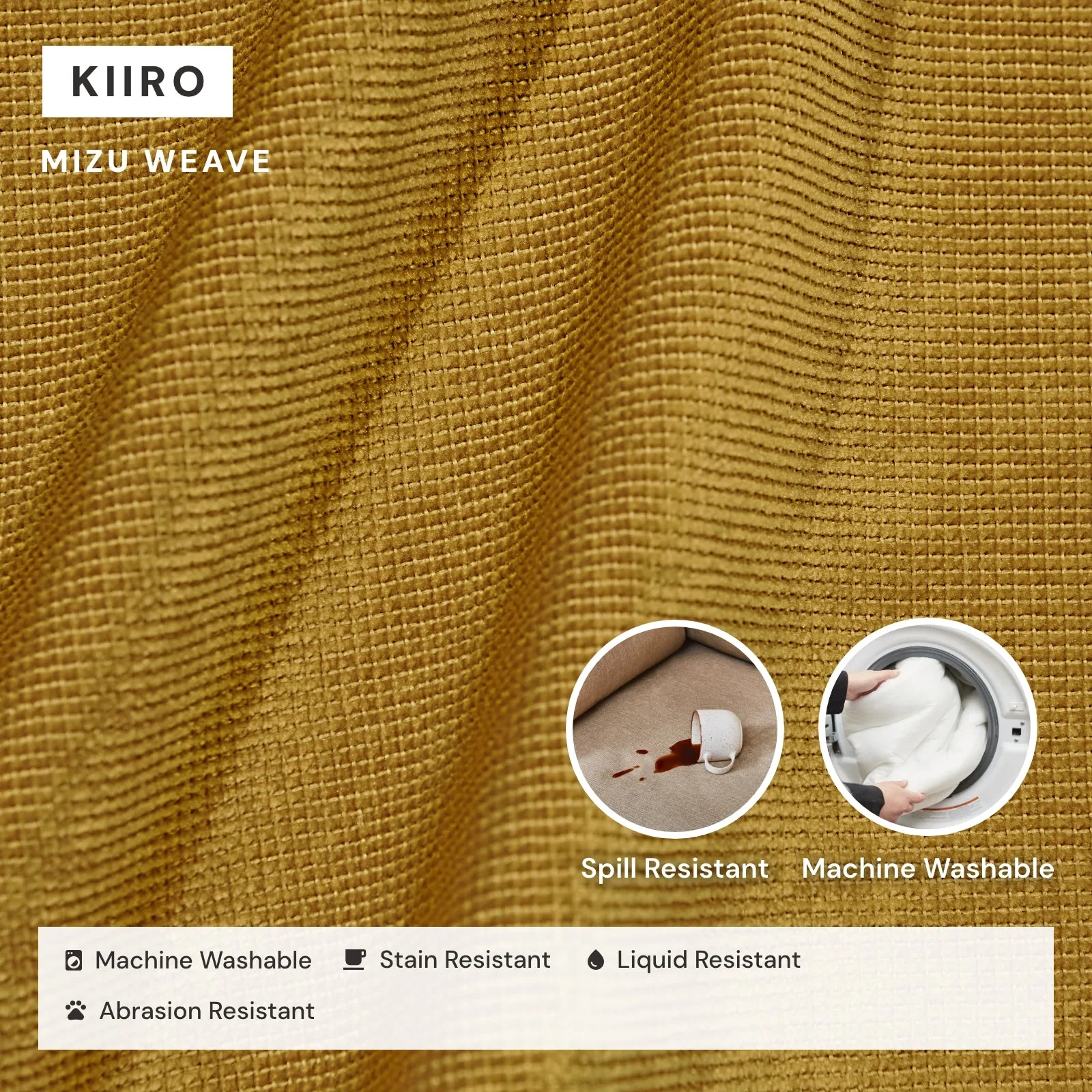 Square Performance Accent Pillow 20 x 20 in Kiiro