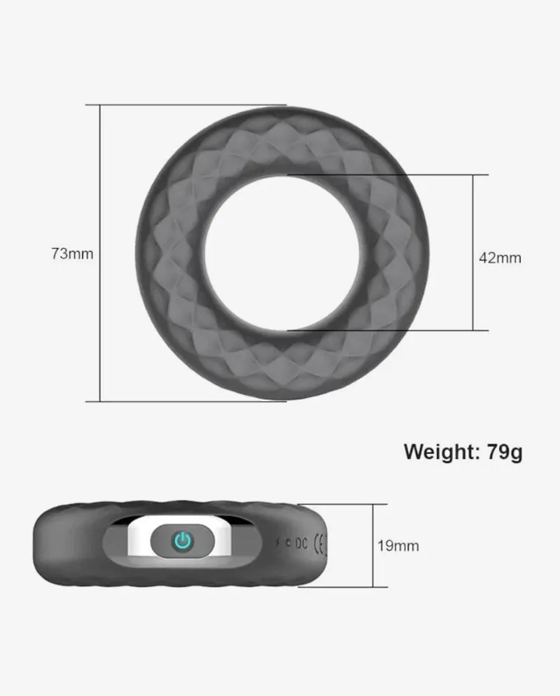 STYLISH RECHARGEABLE VIBRATING COCK RING