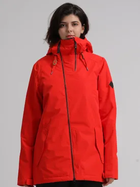 Women's Thermal Warm Waterproof Windproof Red Ski Snowboard Jackets